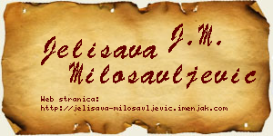 Jelisava Milosavljević vizit kartica